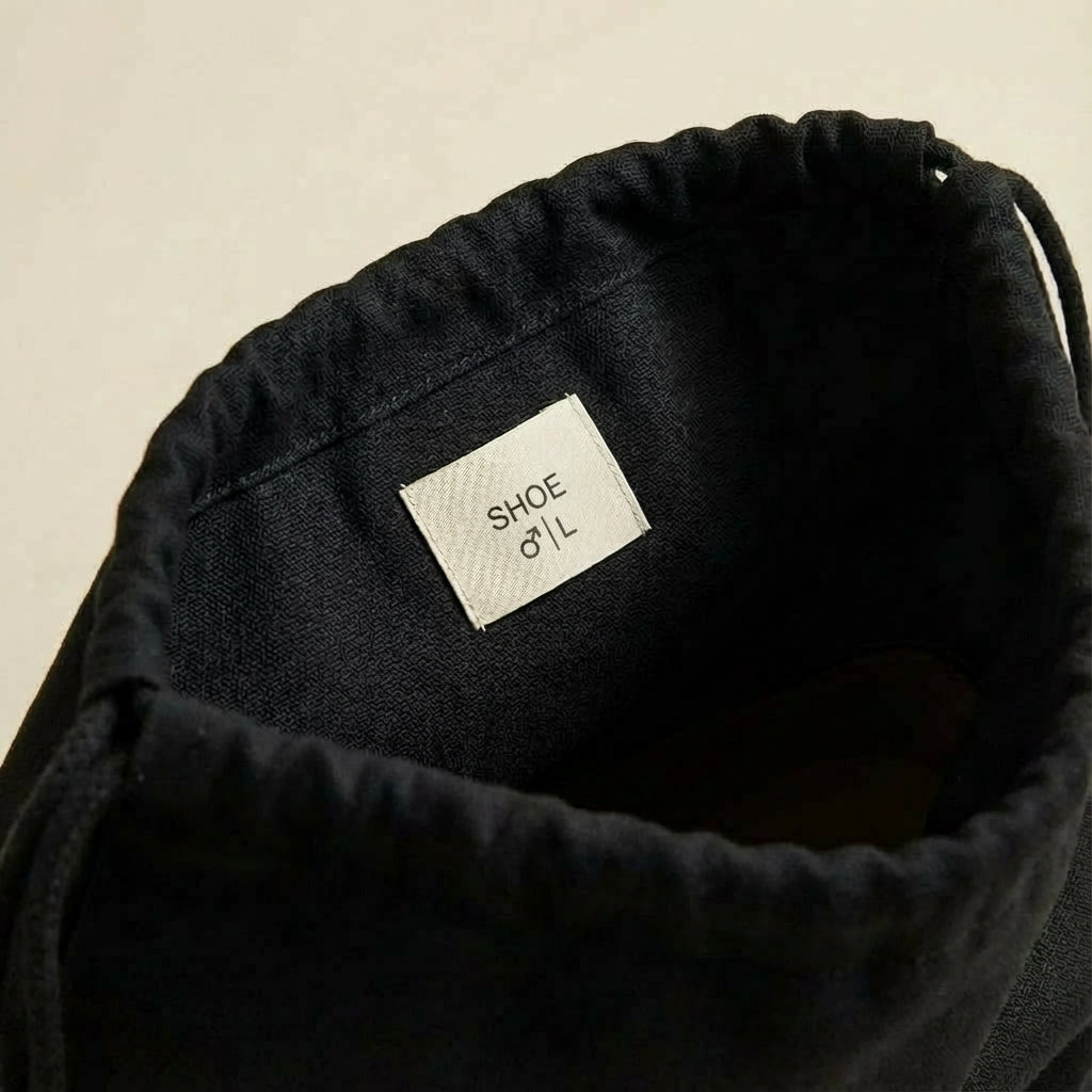 Shoe Bags (black) - for him (2-Pack)