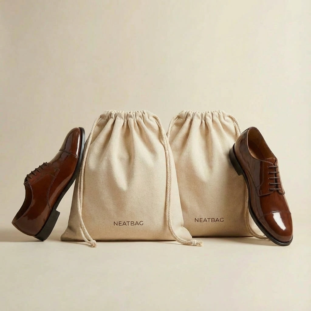 Shoe Bags (beige) - for him (2-Pack)