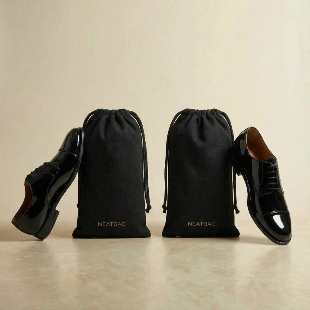 Shoe Bags Slim (black) - for him (2-Pack)