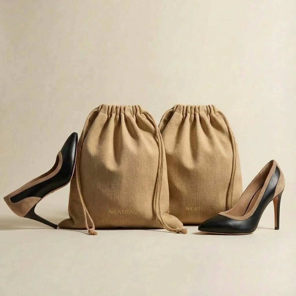 Shoe Bags (brown) - for her (2-Pack)