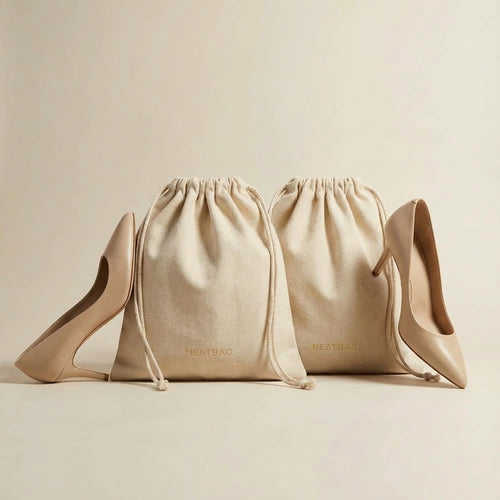 Shoe Bags (beige) - for her (2-Pack)