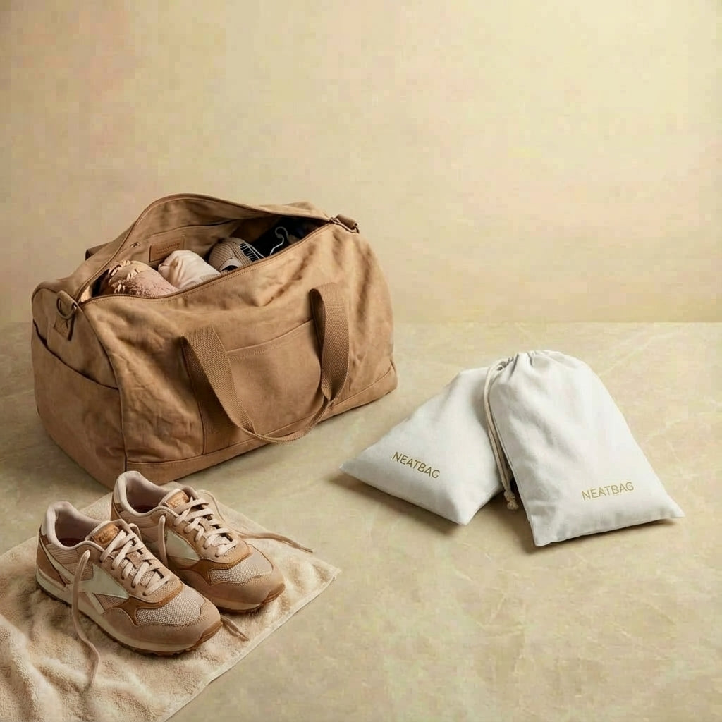 Sneaker Bags Slim (beige) - for him (2-Pack)