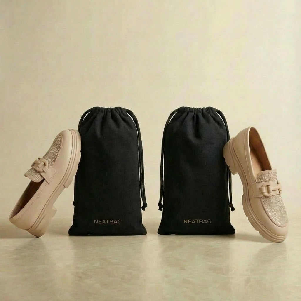 Shoe Bags Slim (black) - for her (2-Pack)